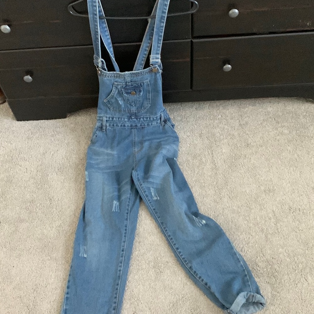 Denim overalls girls